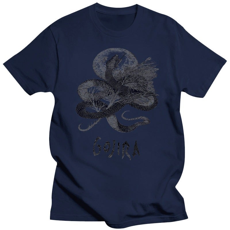 Fashionable And Versatile Short-Sleeved Band Gojira Serpent Moon T Shirt - Image 2